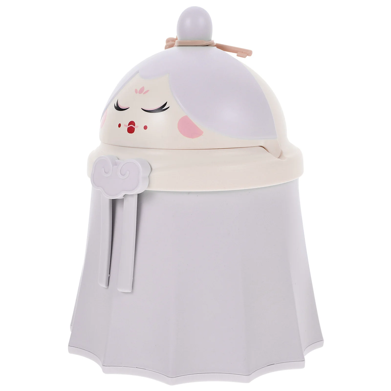 

Cartoon Princess Trash Can Mini Desktop Wastebasket Small Garbage Bin For Bedroom Office Table Decorative Countertop Rubbish