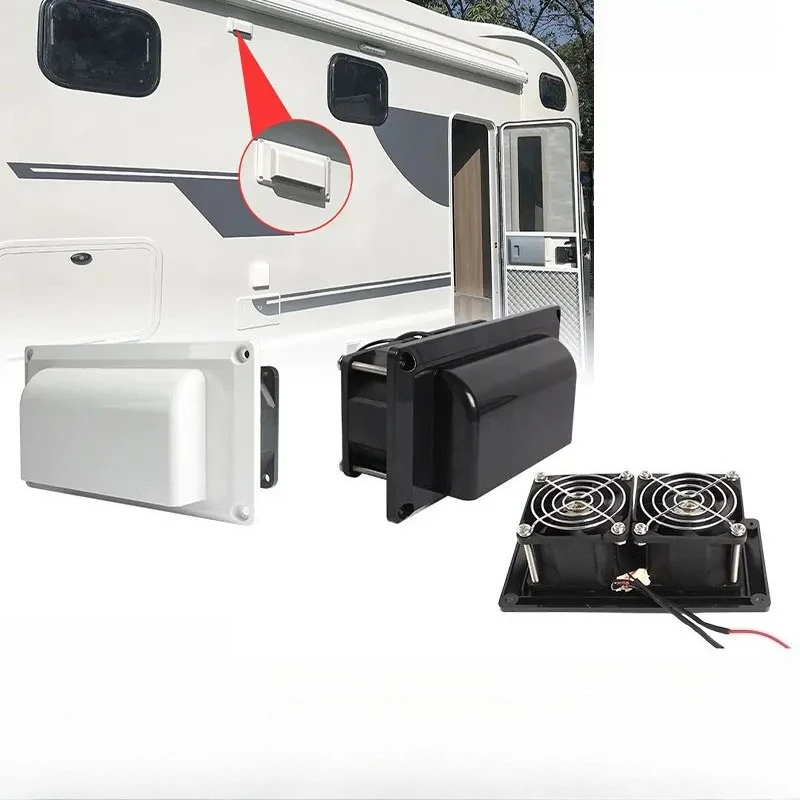 

DC12V 6W Exhaust Fan Vent for Motorhome Kitchen - Oil Suction & Quick Exhaust (Black/White, Durable, Easy to Install)