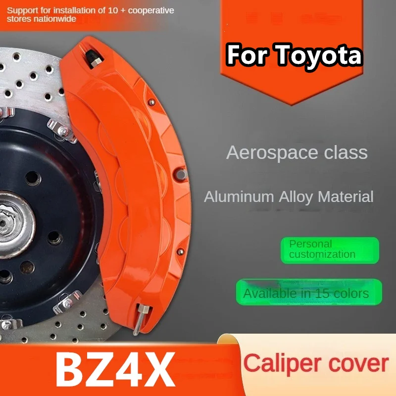 For Toyota BZ4X Car Brake Caliper Cover Front Rear 3D Aluminum Metal Kit Fit FWD AWD 2022