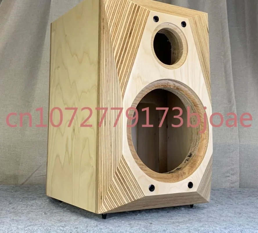 5/6.5/8/inch empty loudspeaker birch plywood cabinet two way wood bookshelf speaker classic  box big bevel