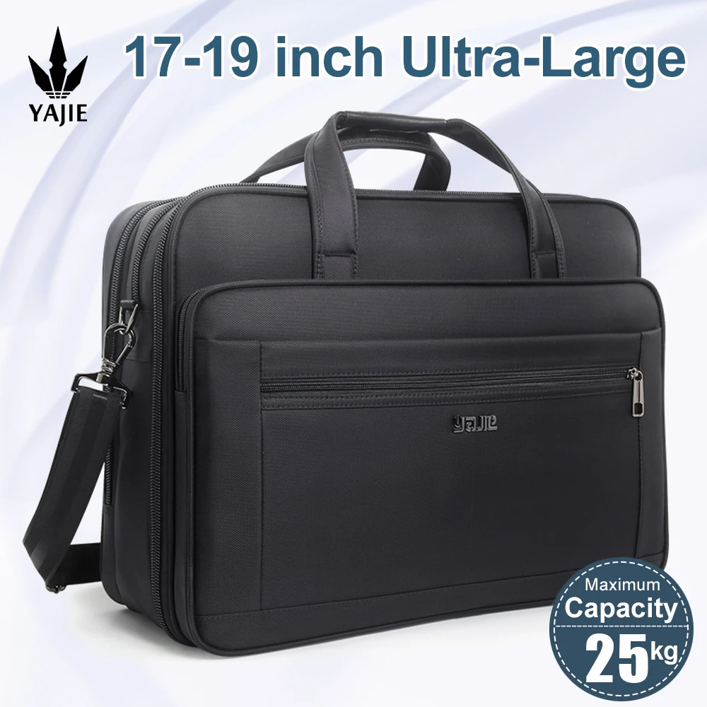 Large Briefcases For Men Canvas Tote Bag 15.6 Inch 17 Inch 19 Inch Laptop Case Work Bags Office Messenger Bag