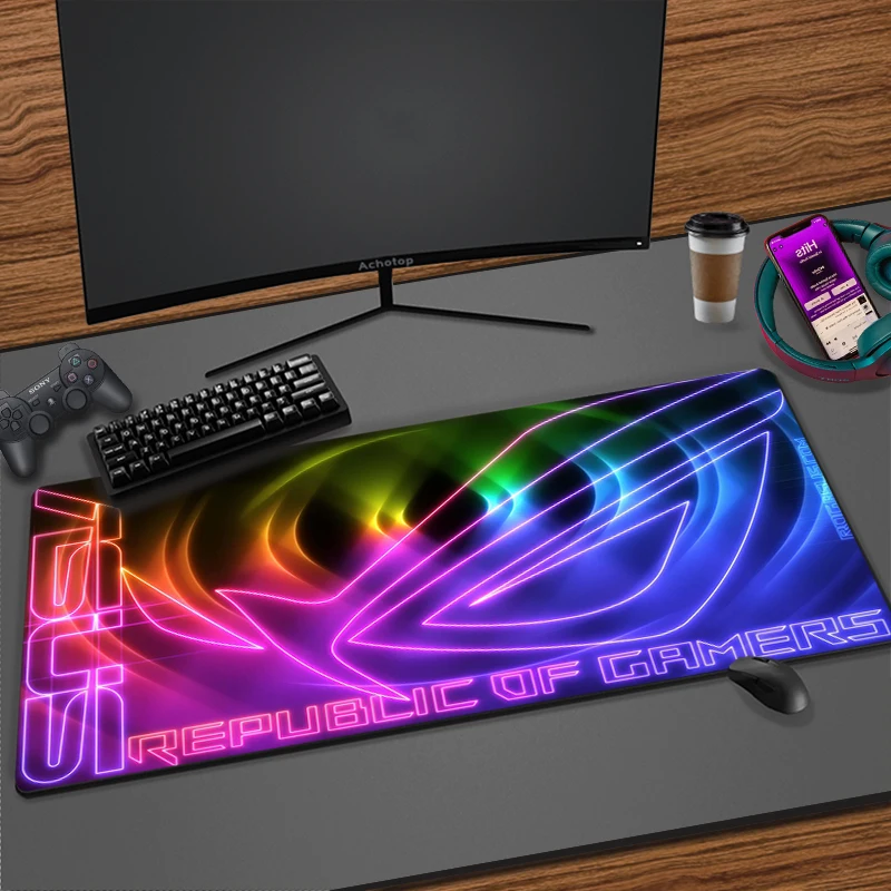 Razer-alfombrilla de ratón XXL con estampado HD, accesorio de ordenador grande con borde de bloqueo, ideal para regalo