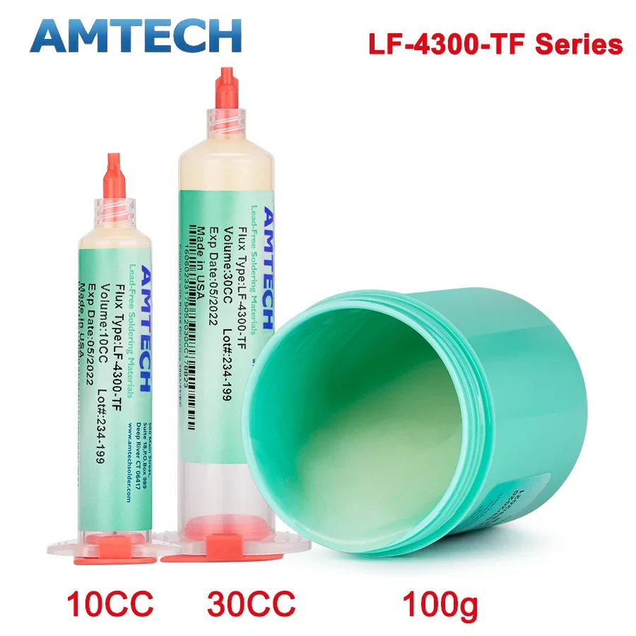 

Паяльная паста AMTECH, 10CC/30CC/100 г, чистая BGA-плата, реболлинговая бессвинцовая моющаяся водопая паста, серия LF-4300-TF