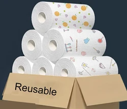 Lazy People Rags,disposable Kitchen Supplies,absorbent Water,Dry and Wet Dual-use Household Cleaning Papers,tissues Do Not Stick