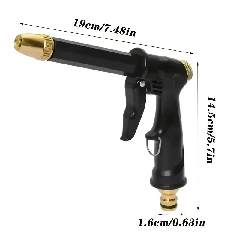1pc Portable High‑Pressure Water Hose Nozzle - Adjustable Spray for Garden Car Washing & Pet Cleaning Tools Yard Lawn Use image 6