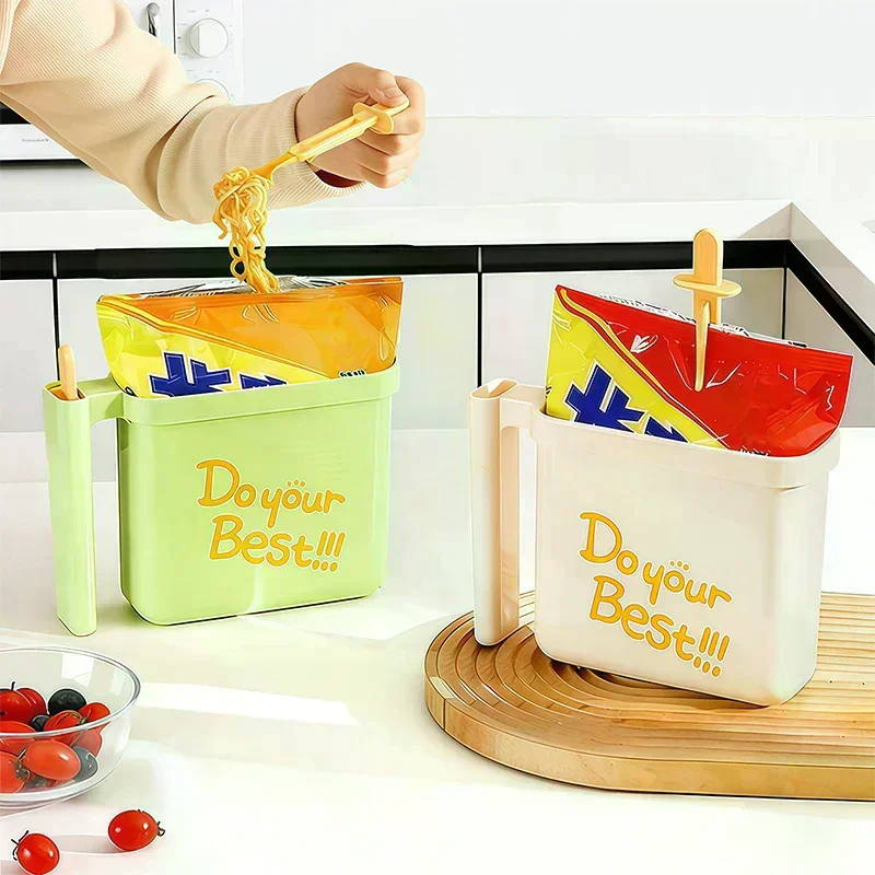 Lazy No Wash Instant Noodle Bowl Food Grade Material Direct-use Instant Noodle Bowl High-temperature Resistant Noodle Bowl Fork