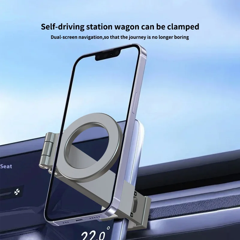 TEUCER TG-1 Magnetischer Autotelefonhalter, Ständer, Magnet, Autohalterung, Unterstützung für Macsafe iPhone 15 14 13 12 Samsung Xiaomi