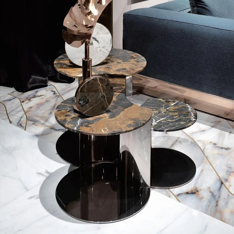 Mesa de centro mãe e filho em mármore