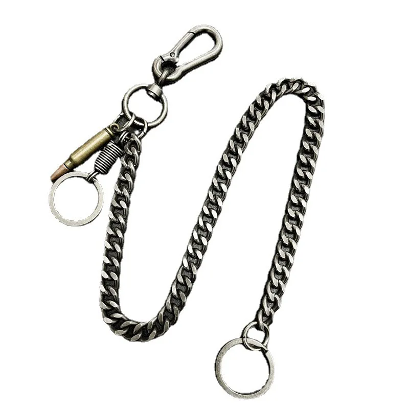 Ins rock circle bead chain hip hop punk metal ring pants chain waist chain fashion jeans accessories fashion