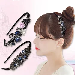 Wholesale New Gem Baroque Headbands For Women Girl Rhinestone Diamond Luxury Hair Accessories Geometric Flower Girls Hairbands