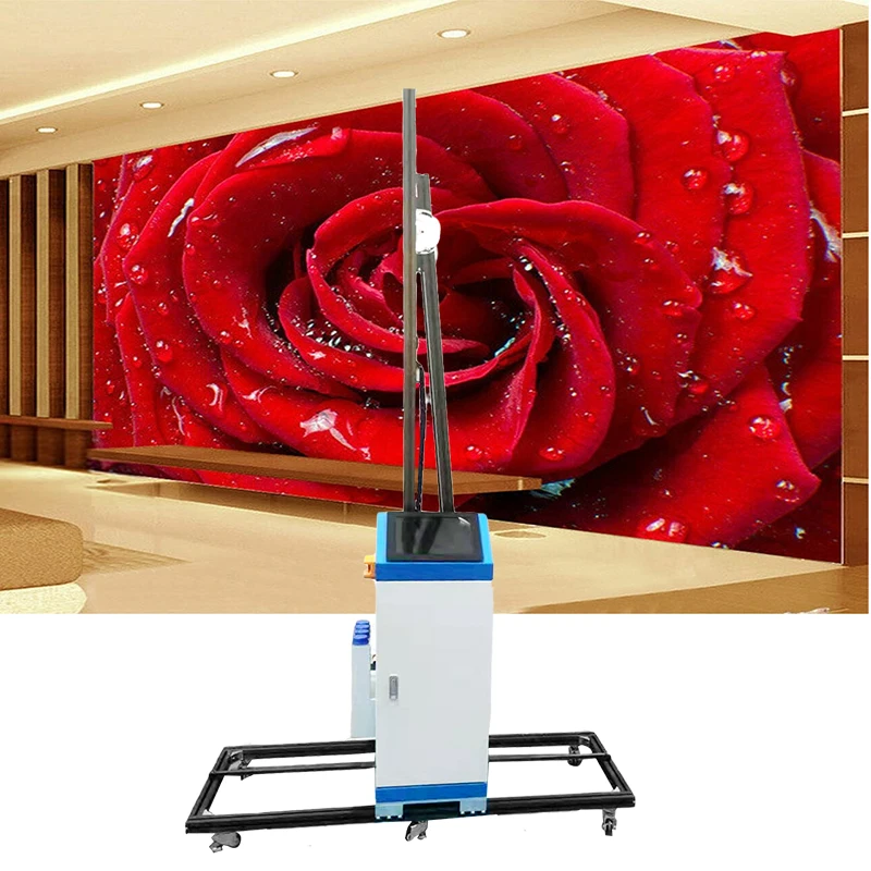 Vertical  UV Ink digital wall printer 3D Glass Background machine For printing Wall Mural Varnish Effect picture