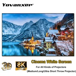 250 Inch Max Cinema White Projector Screen Large Size 1cm Ultra Narrow Bezel Projection Screen For All Kinds of Projectors
