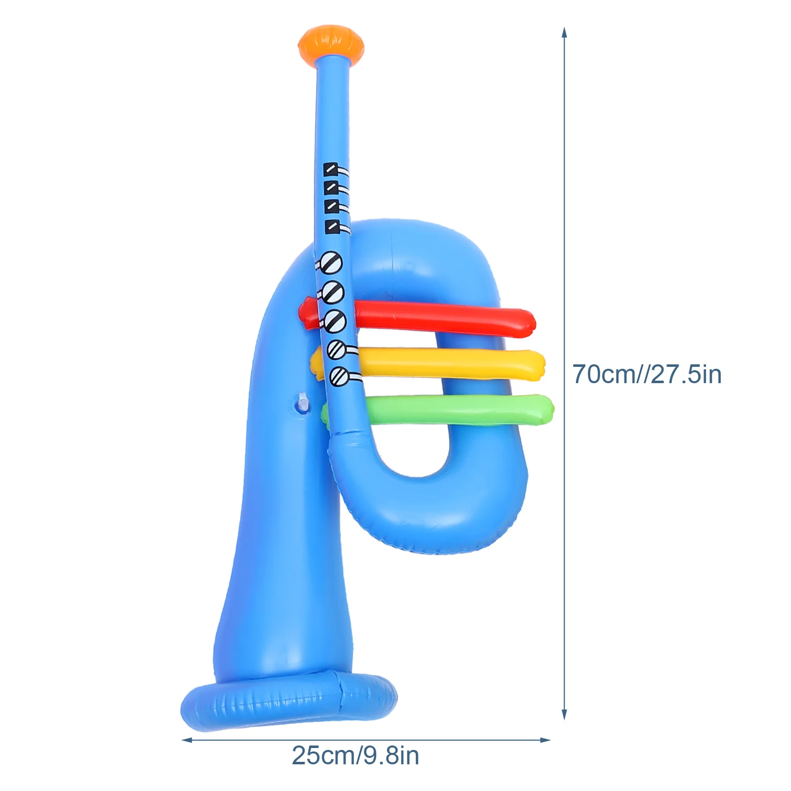 3-teiliges aufblasbares Musikinstrument-Spielzeug, tragbares Spielzeug, Dekorationen, PVC, Kinderzubehör, pädagogisches Spielzeug für Kinder