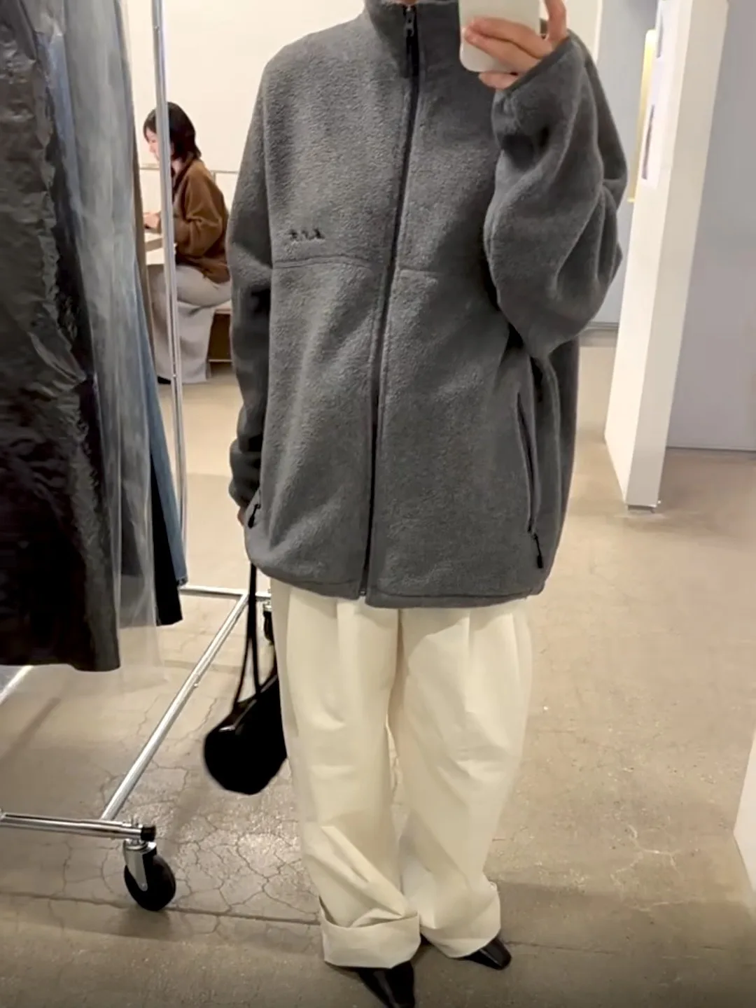 Casual Fce Jaet Colletto alla coreana Cerniera da donna Pendolarismo Sle Poliestere Lungo Sve Regular Fit ort Cappotto capispalla