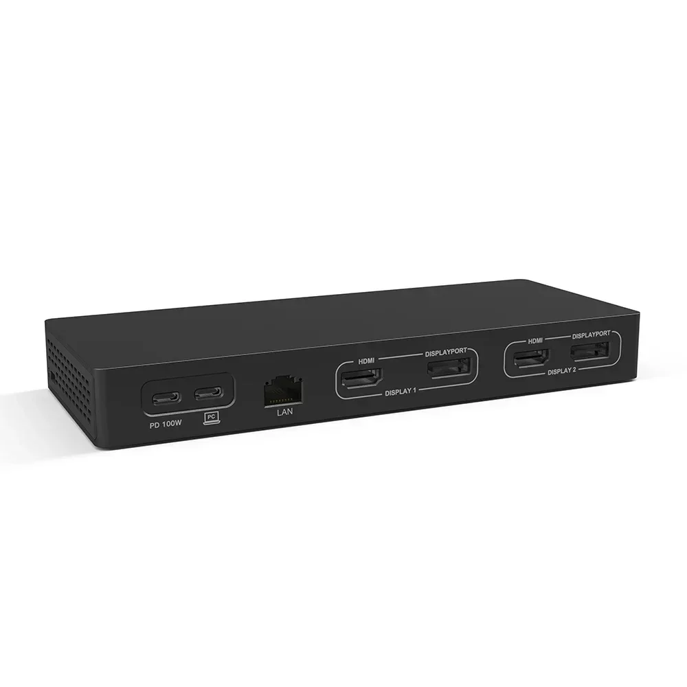 

14 in 1 Type C Docking Station Displaylink 5K 60Hz USB-C Dual USB 3.0 Video Gigabit Ethernet Dual HD-MI Port for Windows MacOS