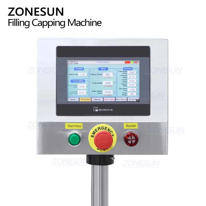 ZS-AFC26 Automatic Rotor Pump Rotary Bottles Cream Paste Cosmetic Filling and Capping Machine
