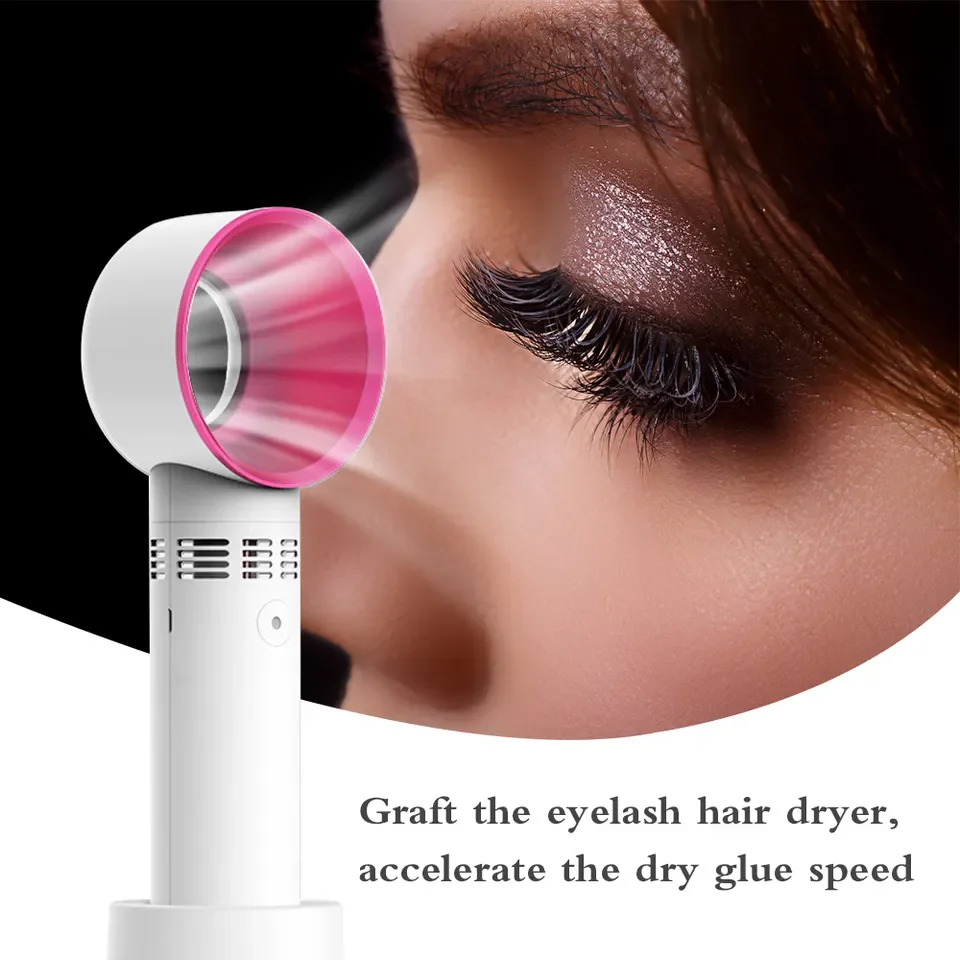 Nieuwe Usb Mini Wimper Fan Droger Blower Geënt Wimpers Valse Eye Lash Fan Mascara Lijm Snel Droog Voor Wimper Extension levert