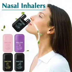 Mini passagem nasal vara, hortelã inaladores nasais, passagem nasal, alívio rinite, fadiga de condução, refrescante