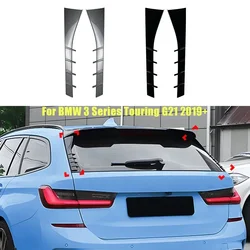 2Pcs ABS Rear Window Side Spoiler Wings Splitter For BMW 3 Series G21 Touring 2019-2024 Trunk Side Wing Cover Stickers Tuning