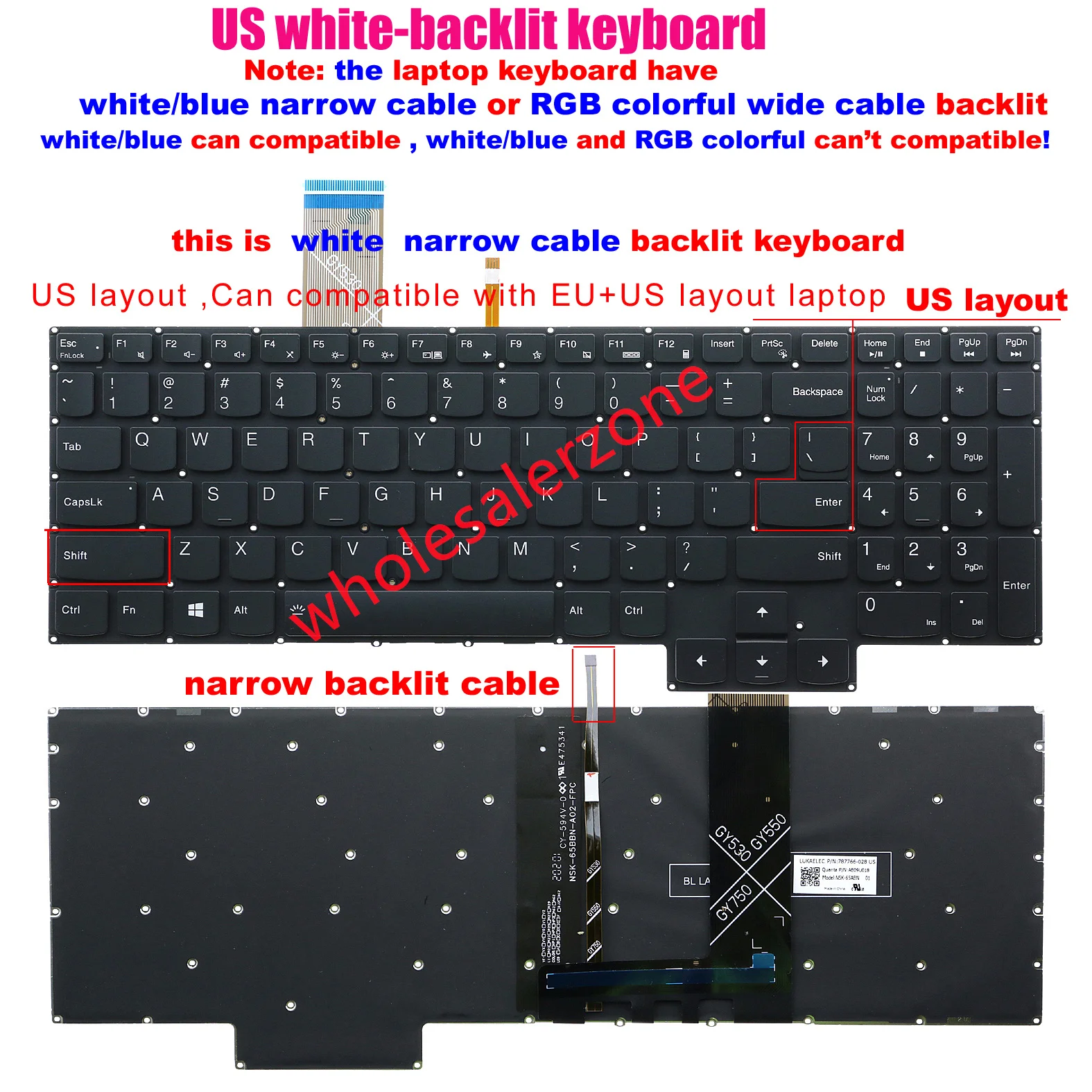 New Keyboard For Lenovo Legion 5 pro 16ITH6 16ACH6H 16IAH7H 15ACH6 17ACH6 16ARH7H 15ACH6H series laptop Backlit Keyboard