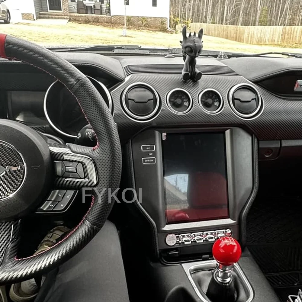 10.4 بوصة أندرويد 15 لفورد موستانج 6 VI S550 2015-2022 مشغل الوسائط المتعددة Carplay Auto GPS الملاحة 4G بلوتوث DSP ستيريو واي فاي