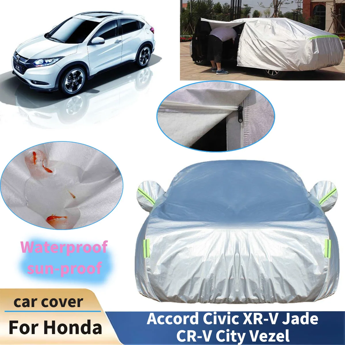 

For Honda Accord Civic XR-V Jade CR-V City Vezel Car Covers Outdoor Protection Sunshade Waterproof Dustproof External Decoration