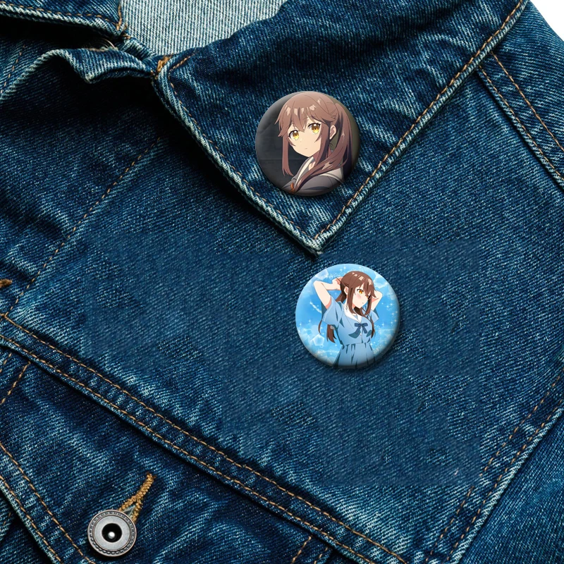 Manga Sasaki and Peeps Pins Pattern Brooches for Clothing Accessories Bag Decoration Gifts with Friends, Teachers and Classmates