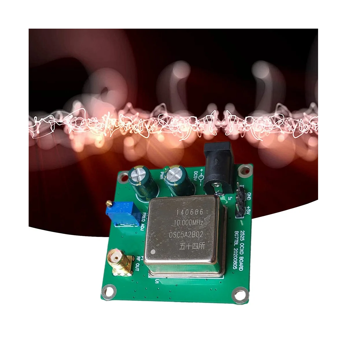 10M OCXO Frequency Standard Board 10MHz/13DBM Constant Temperature Crystal Oscillator Sine Wave Output OCXO-10M-2525