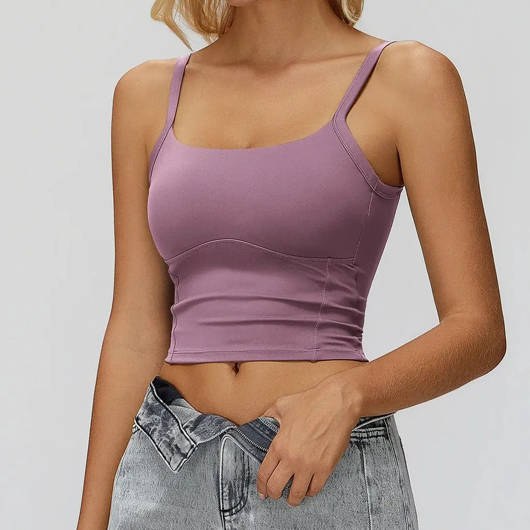 

Ningyu New Sports Yoga vest Generous and Beautiful back Shoulder Strap Sports vest Women's Outdoor Running Sports Gym bra Female