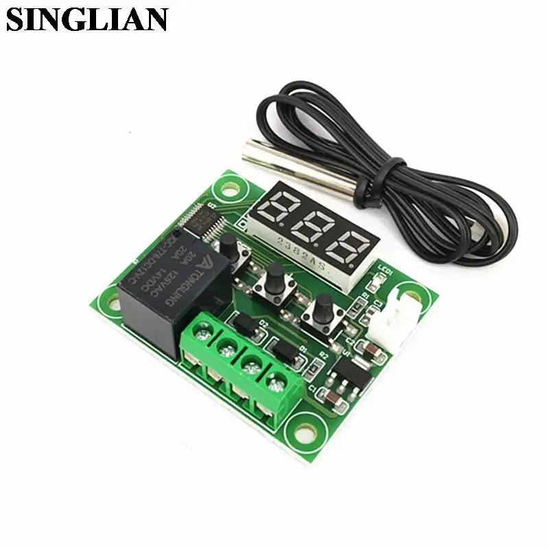 10pcs/lot XH-W1209 DC12V LED Digital Display Temperature Controller High Precision Temperature Control Switch Sensor Module 1209