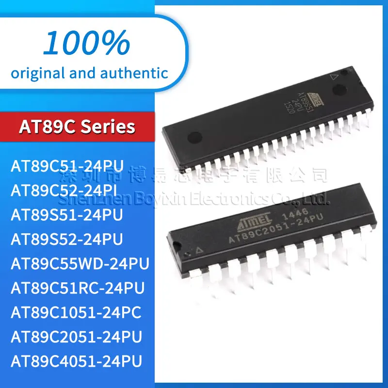 AT89C2051-24PU AT89C51RC-24PU AT89C55WD-24PU AT89S52-24PU AT89S51-24PU AT89C52-24PI AT89C51-24PU AT89C4051-24PU Original DIP