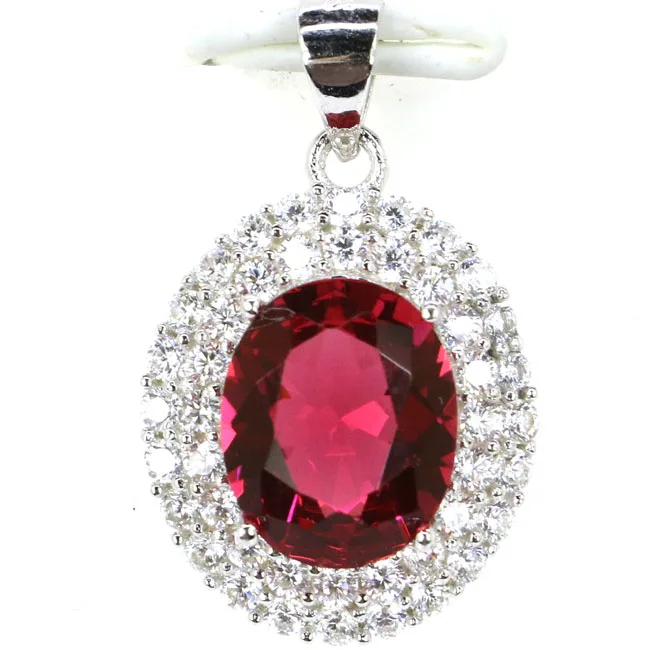 

Buy 2 Get 1 Free 24x15mm 2.7g Swiss Blue Topaz Rhodolite Garnet Pink Kunzite CZ Real 925 Solid Sterling Silver Pendant