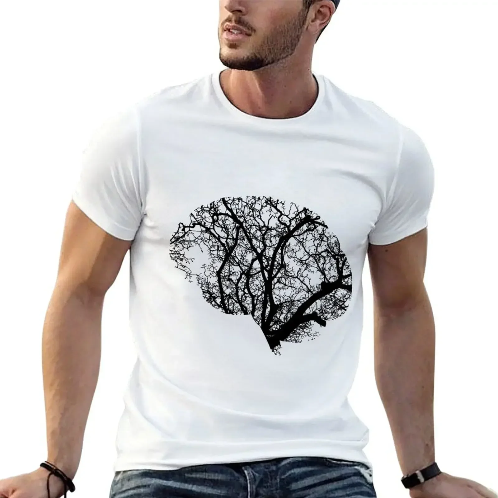 NEURONS BRAIN T-Shirt man clothes anime aesthetic clothes quick-drying mens graphic t-shirts hip hop