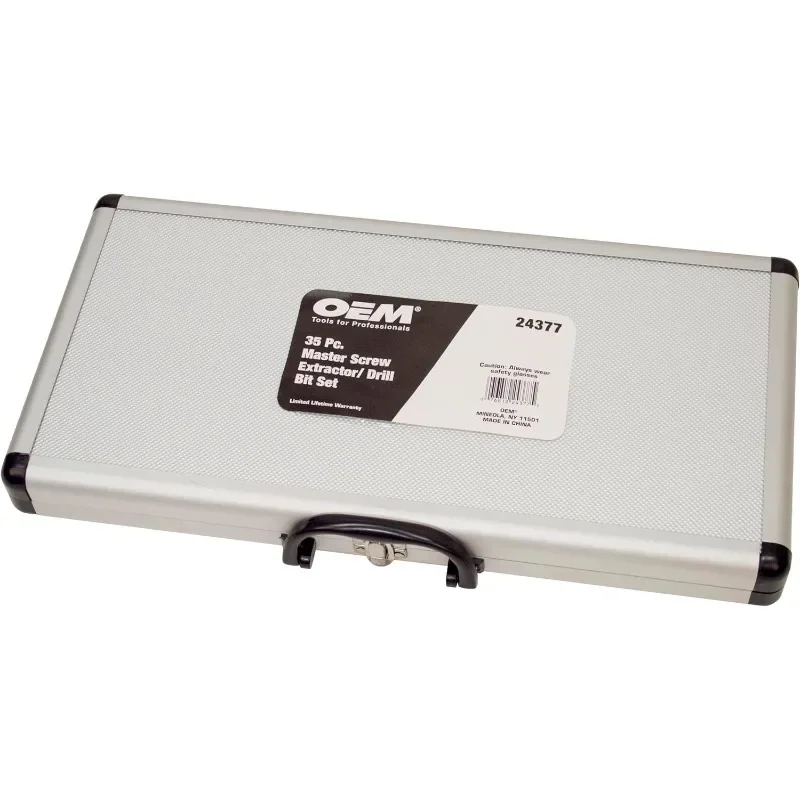 OEMTOOLS 24377 Master Extractor and Drill Bit Set, Broken Fastener and Stud Removal, Spiral Extractors