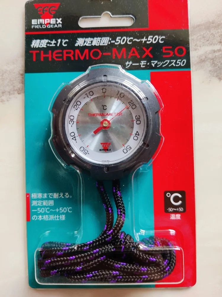 EMPEX Thermometer Outdoor Thermometer Outdoor Sports Mountaineering and Hiking Cope with Harsh Weather -50～+50