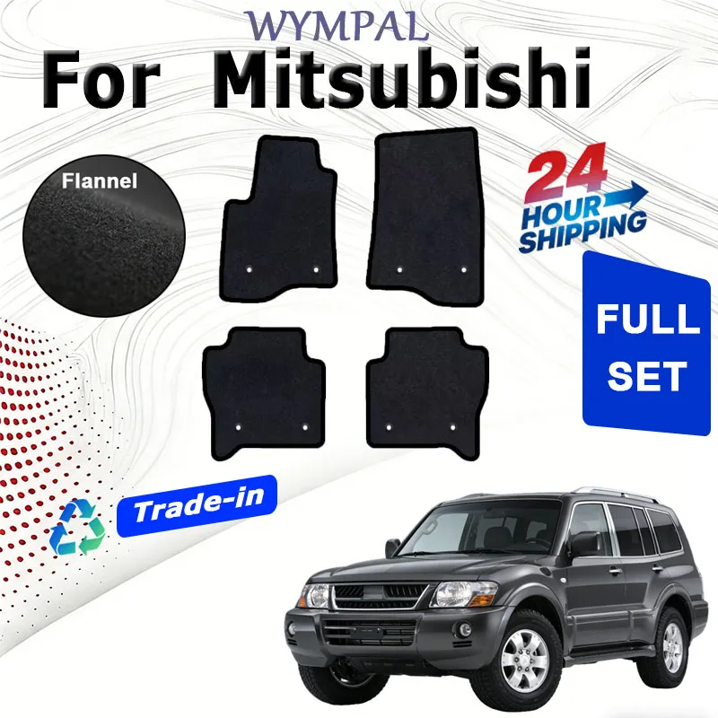 

ECOAUTO Velour rugs set For Mitsubishi Pajero 2008–2011 5saat MK4 Montero Shogun V73 short-wheelbase Car-Specific Mats
