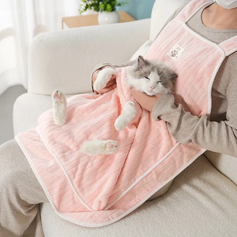 Cat Beauty Apron Cat Bib Scratch Resistant Bag 4-hole Portable Pet Sling Bag Pet Sling Apron Dog Apron Chest Bag Garfield Pet