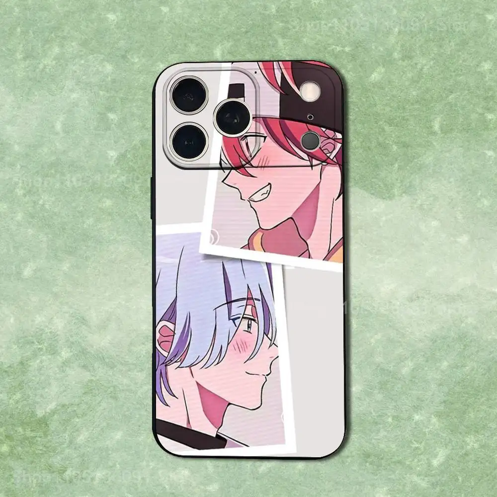 Capa de telefone fofa G-Givens Anime para iPhone 14,13,17,12,11,16,15,Plus,Pro Max, XS, X, XR, SE, Mini, capa preta de silicone macio