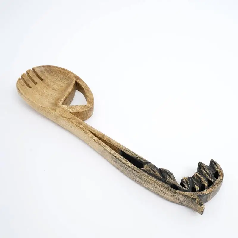 مجموعة أدوات الطبخ الخشبية المكونة من قطعتين لخدمة السلطة #2