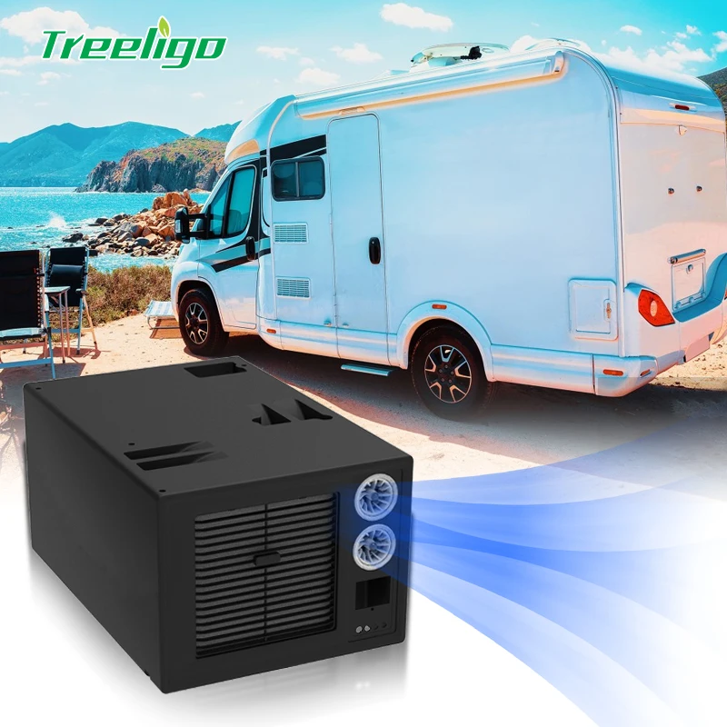 Treeligo 10000BTU 12V Hidden RV Air Conditioning Cooling Automotive Embedded Electric Air Conditioner For Motorhome Camper Truck