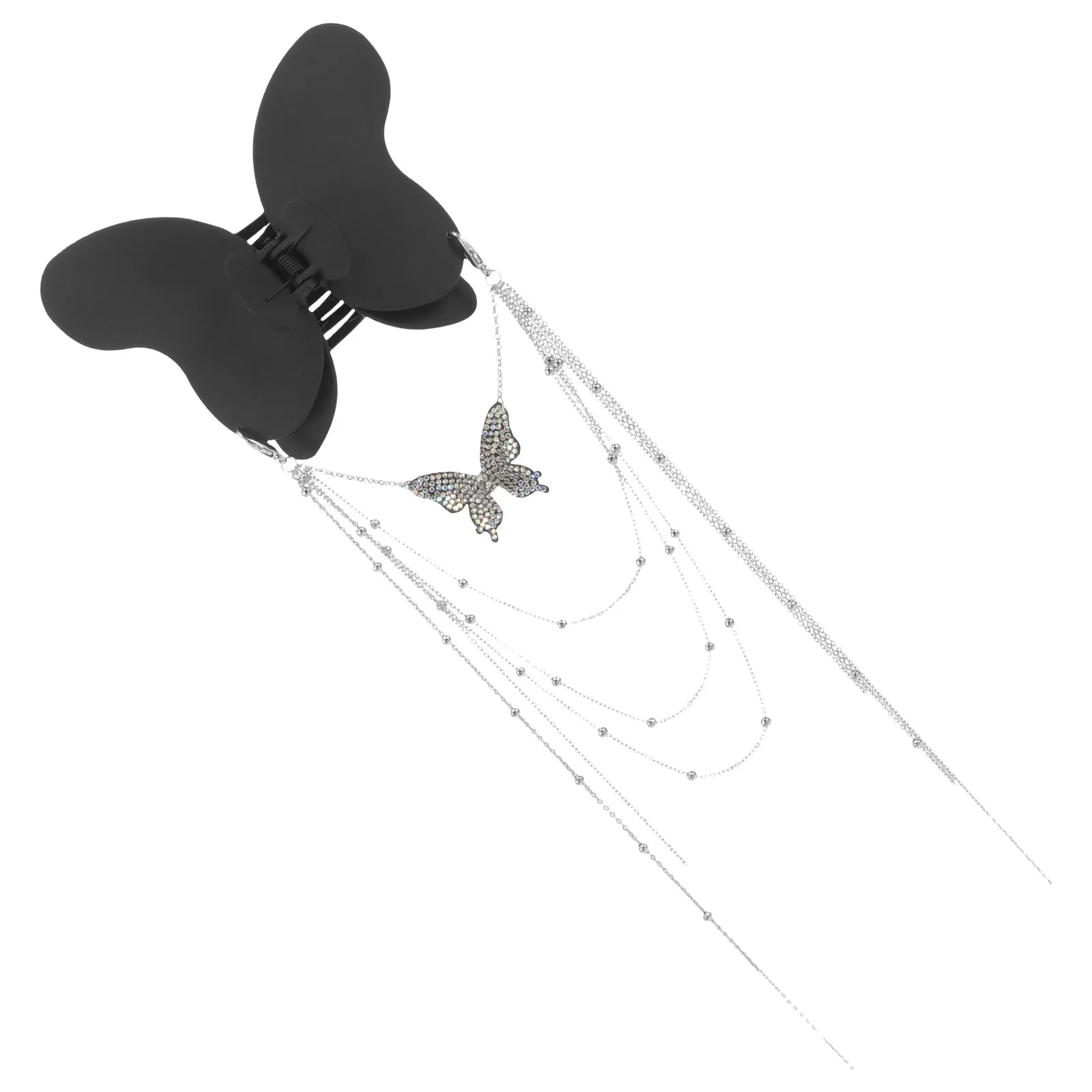 

Заколка-краб для волос с бабочкой и кисточкой, большая, для женщин, с сильной фиксацией, аксессуар для укладки густых, длинных и тонких волос, для девушек