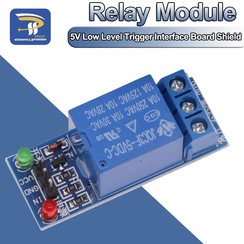 1 Channel One Way 5V 12V Low Level Trigger Relay Module Microcontroller Development Expansion Board  For Arduino PIC AVR DSP ARM