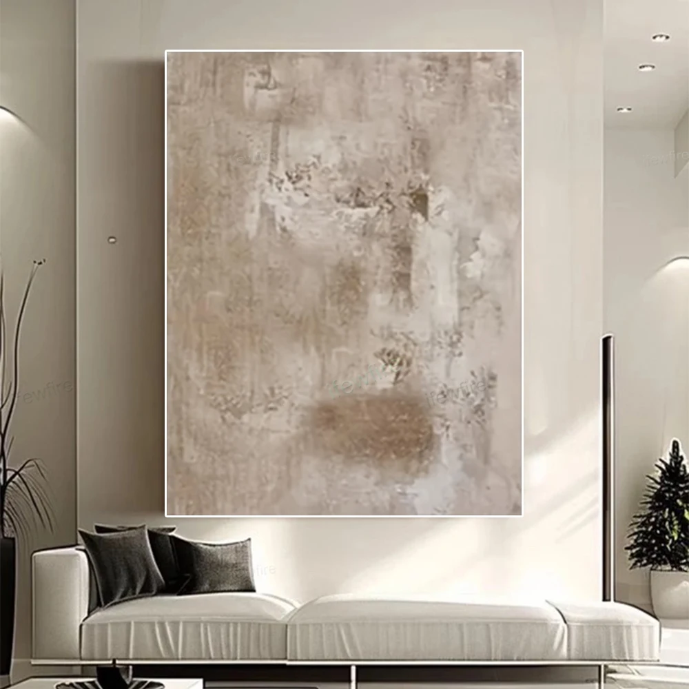 

Handpainted Abstract Oil Painting Modern Large Size Golden Texture Hazy Canvas Picture For Living Room Home Decor Wall Art Mural