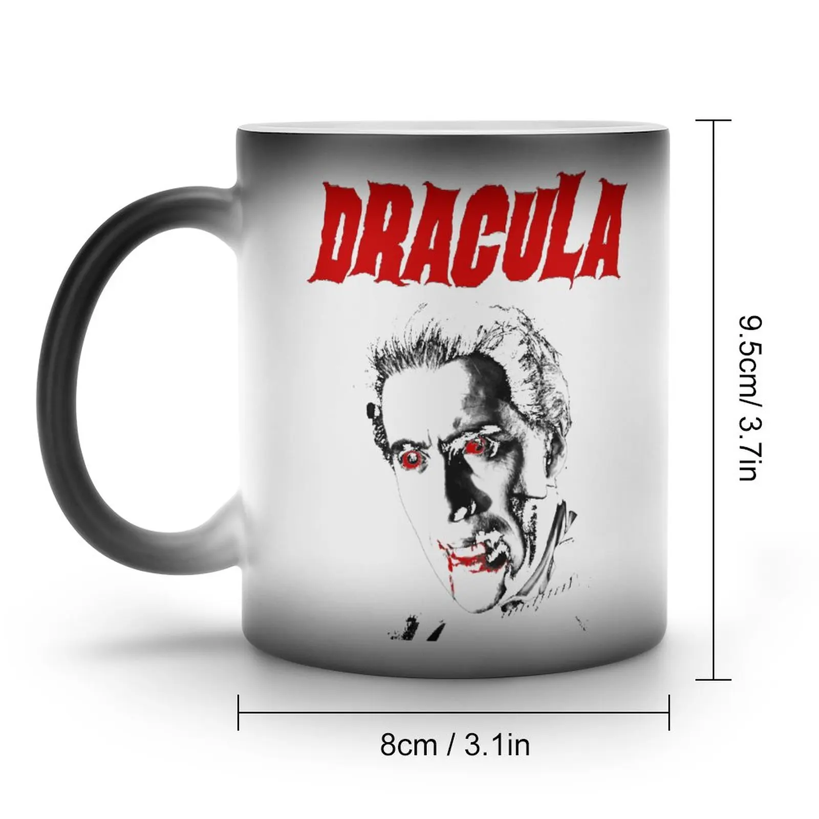 Horror of Dracula Mug Dracula Horor  Goth That Changes Color Cheap Mug Cute Pottery Chat Cups