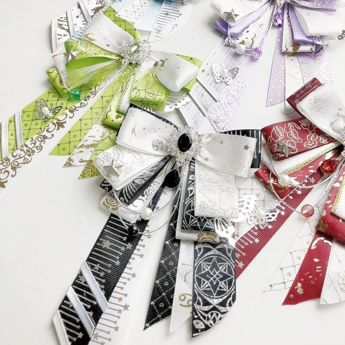 

Vintage Lolita Bow Tie Original Design Handmade Princess Dress Shirt Collar Flower Anime Carat Stick Bowkont Accessories Jewelry
