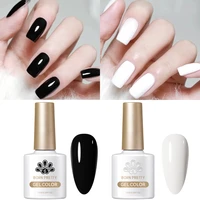 BORN PRETTY-esmalte de uñas de Gel blanco y negro, 10ml, semipermanente, barniz LED UV, herramientas de manicura, diseño de salón DIY