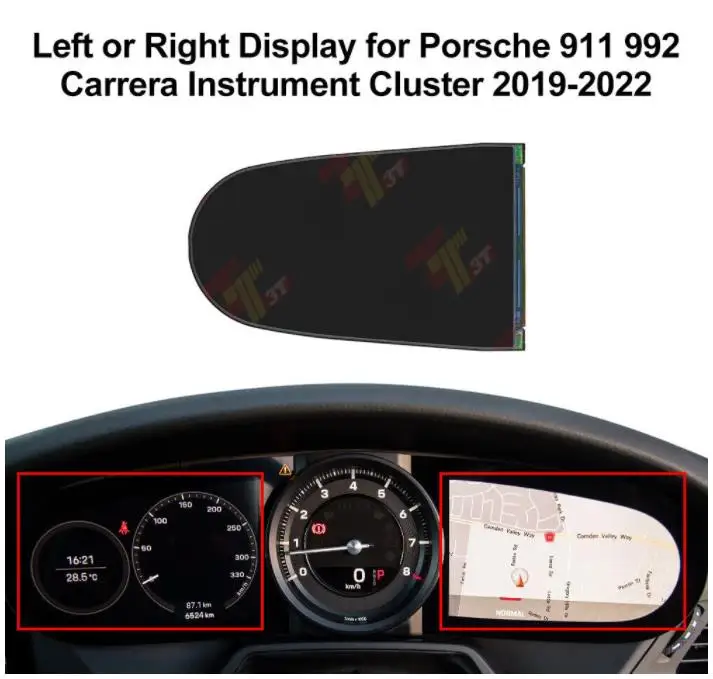 

Left or Right Dashboard LCD Display for Porsche 911 992 Carrera Instrument Cluster