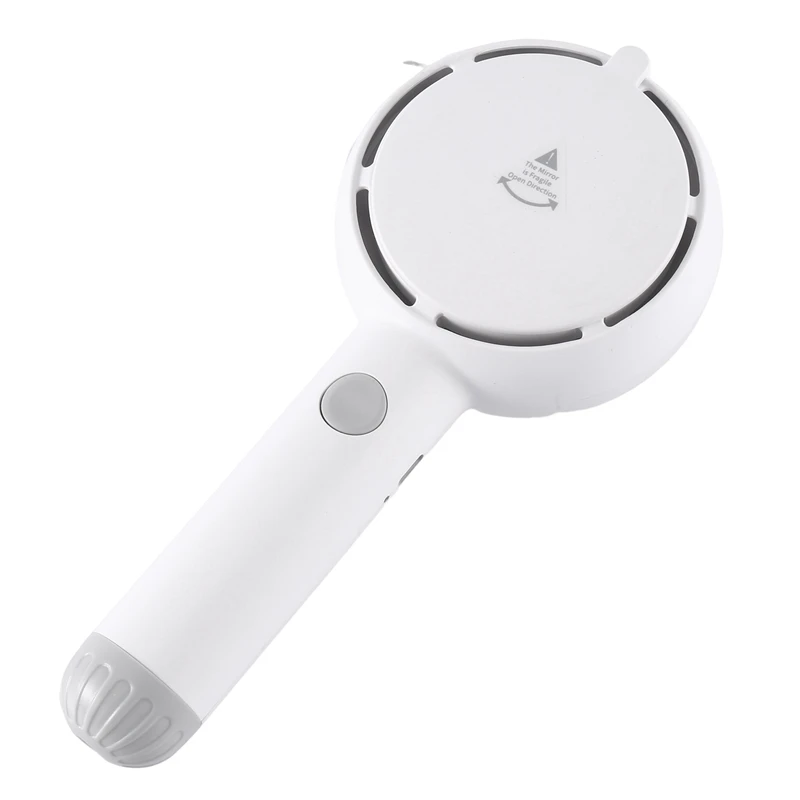 Ventilador de mano Star Compass, ventilador recargable con batería con luz LED, espejo de maquillaje, ventilador sin aspas, ventilador de 3 velocidades