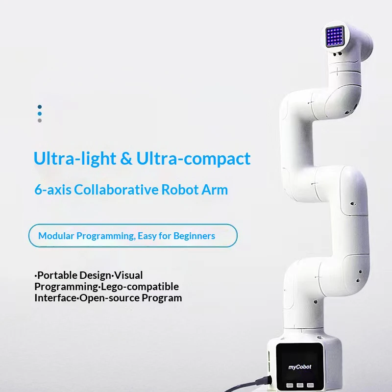 Six-axis robotic arm claw robot, open-source and graphically programmable, designed for maker education by Lego Corporation.