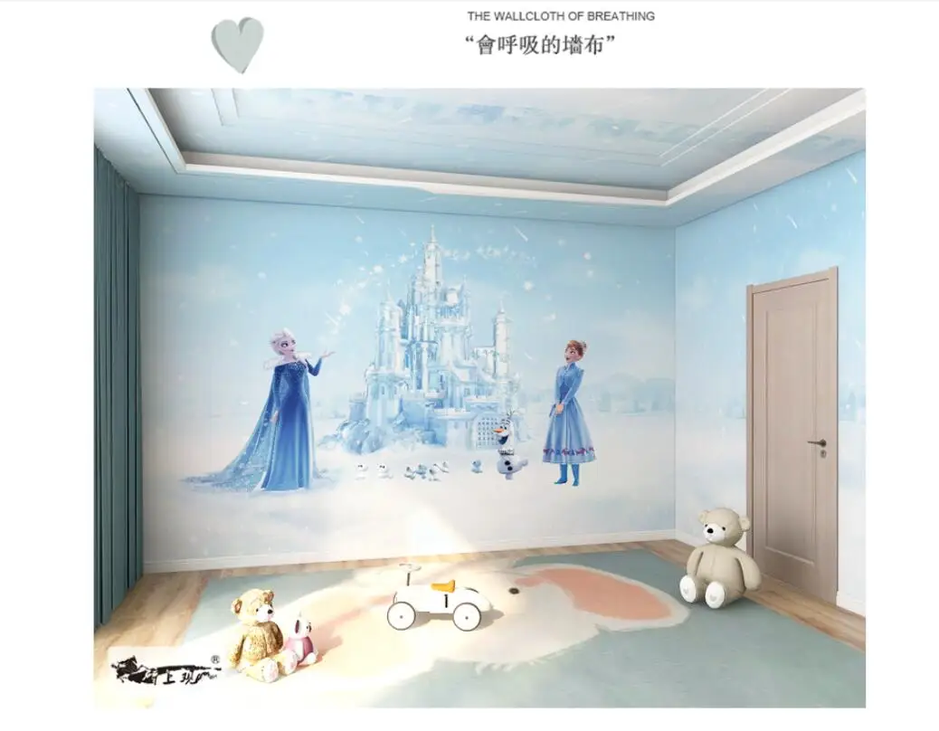 Papel tapiz fotográfico autoadhesivo impermeable grande personalizado, Mural de princesa para dormitorio de niñas, decoración de fondo para habitación de niños